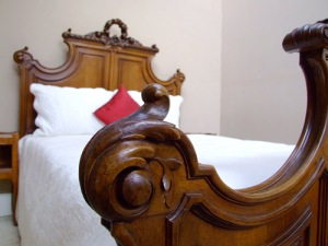 Louis XVI bed wood close