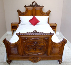 French antique Louis XVI bed wood