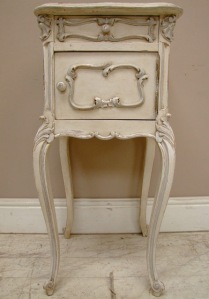 shabby chic rococo bedside table